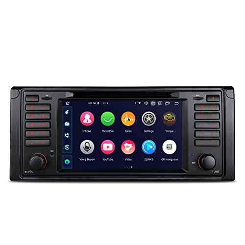 XTRONS Android 12 Autoradio Octa Core 8+128 7 Zoll Display Multimedia Player Eingebauter 4G LTE/CarAutoPlay/Android Auto/ROHM DSP 1024 * 600 IPS Bildschirm für BMW E39 von XTRONS