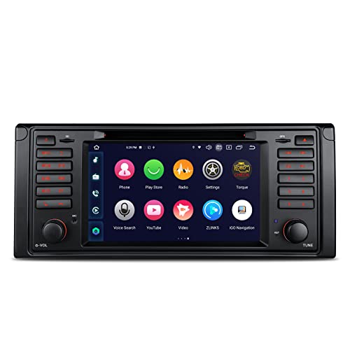 XTRONS Android 14 Autoradio Octa Core 8+128 7 Zoll Display Multimedia Player Eingebauter 4G LTE/CarAutoPlay/Android Auto/ROHM DSP 1024 * 600 IPS Bildschirm für BMW E39 von XTRONS