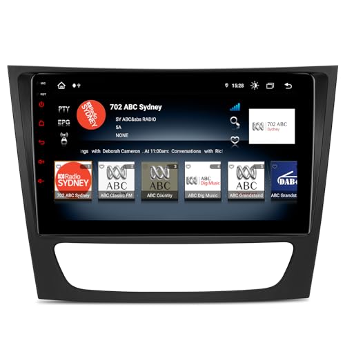 XTRONS Android 13 Autoradio Octa Core 4GB 64GB für Mercedes Benz E-Class W211 CLS Class W219 Multimedia Player GPS Navigation Eingebautes 4G LTE/CarAutoPlay/Android Auto/DSP 9 Zoll von XTRONS