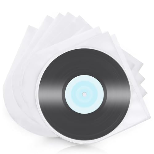 XTUDOU® 50 StüCk Vinyl Hüllen, Optimaler Schutz Schallplatten Innenhüllen 12", challplattenhülle Semitransparent, Antistatisch Vinyl Sleeves von XTUDOU