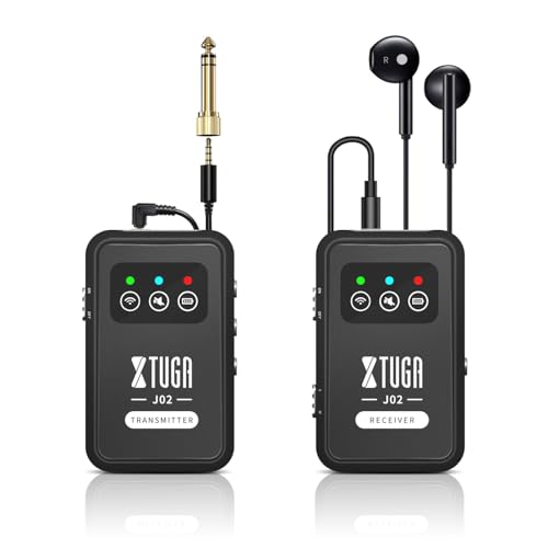 XTUGA 2,4 G Stereo/Mono Wireless In Ear Monitorsystem mit Kopfhörer, Automatische Kopplung, Professionelles Wireless IEM Stereo System für Studio Band Probe XTUGA 2,4 G Stereo/Mono Wireless In Ear Monitorsystem mit Kopfhörer, Automatische Kopplung, Professionelles Wireless IEM Stereo System für Studio Band Probe von XTUGA