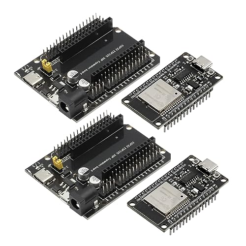 ESP32 ESP-32S Typ-C USB CH340 Entwicklungsboard + ESP32 30Pin DEVKIT V1 Stromversorgungsplatine 2.4 GHz WiFi Bluetooth Dual Core für Arduino（2 Stücke ） von XTVTX