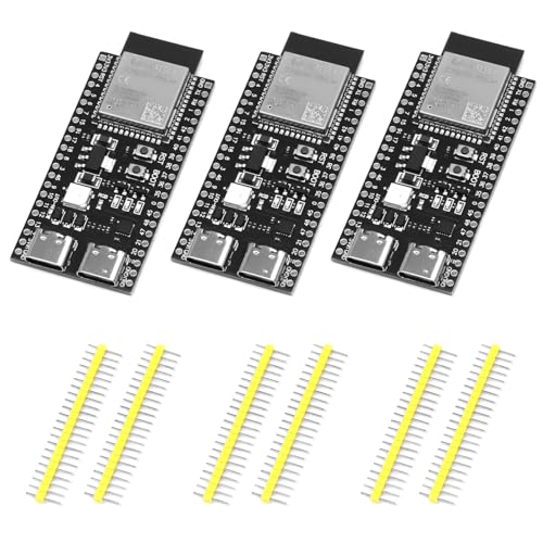 ESP32-S3-DevKitC-1 XTVTX 3 Stück ESP32-S3 WROOM-1-N16R8 Entwicklung Boards 16M Externe Flash-Erweiterung 8M PSRAM mit WiFi, Bluetooth 5.0 für Arduino von XTVTX