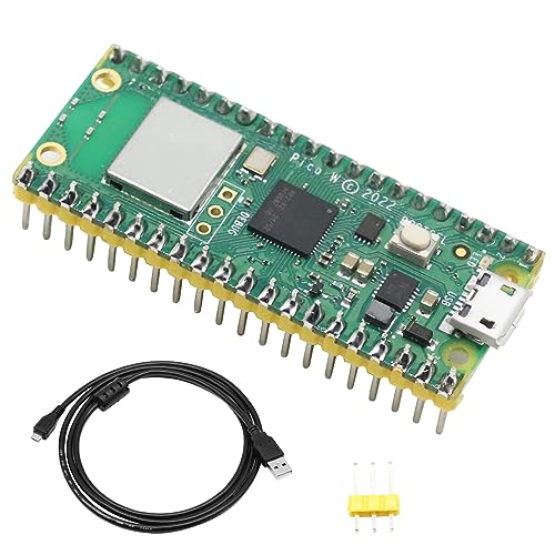 Pico W Raspberry-Pi Microcontroller Board mit WiFi,Vorgelötetem Header Unterstützung 2.4/5 GHZ, Basierend auf RP2040 Mikrocontroller Chip, Dual-Core Arm Prozessor unterstützt C/C++/Python von XTVTX