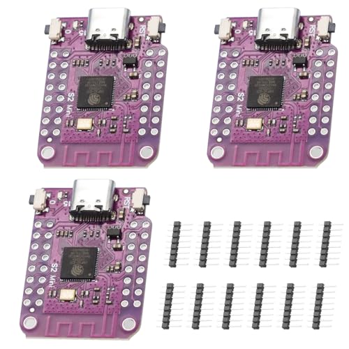 S2 Mini V1.0.0 ESP32-S2 Modul XTVTX 3 Stück Basierend auf ESP32-S2 Entwicklungsboard 4MB Flash 2MB PSRAM WiFi Kompatibel Arduino MicroPython CircuitPython ESP-IDF von XTVTX