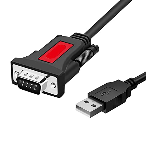 XTVTX USB auf RS232 Seriell Kabel,USB auf seriell Adapter,USB auf RS-232 Stecker (9-polig) DB9 Serielles Kabel,mit PL2303-Chipsatz für Windows 11/10/8.1/7/Vista/XP,MAC OS (1,5 M) von XTVTX