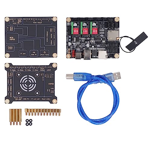 Lasergravurmaschine-Motherboard Makerbase MKS DLC V2.1 -Bit-Steuerplatine, Offline-ESP-WLAN-Controller für CNC-Graviermaschine (Motherboard und Schutzhülle) von XTevu