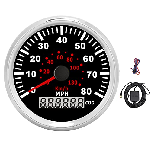XTEVU GPS -Tachometer, 85 mm LCD -Geschwindigkeitsmessgeräte, MPH KMH -Kilometerzähler -Anzeige kompatibel mit Autobootyacht RV, Marine Speed ​​Monitor von XTevu