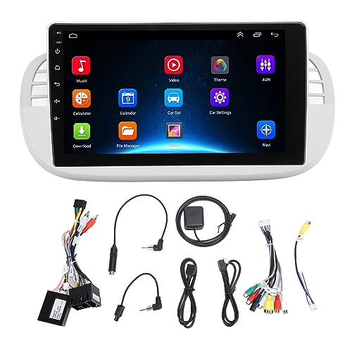 XTevu 9-Zoll-Autoradio für Andr0id, kabelloses Carp1ay GPS-Navigation, Touchscreen, Multimedia-Player, Auto-Audio-Multimedia-Receiver für FIAT 500 (1+16+Carplay) von XTevu