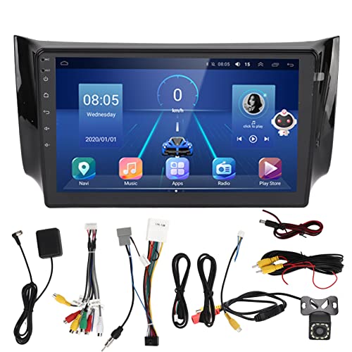 XTevu Autoradio, 10 Zoll Touch-Navigationsbildschirm, 1 GB, 16 GB ROM, Bluetooth 5.0, 1080 HD, Multimedia-Player mit Rückfahrkamera für Sentra Sylphy 2013–2017 von XTevu