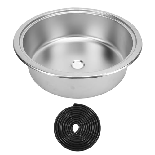 Xtevu RV Round Sink Basin, kompatibel mit Boot Yacht Caravan, 304 Edelstahl 14.17x5.12 Zoll Küchenstange Waschbecken mit 40 mm Abflussauslass Xtevu RV Round Sink Basin, kompatibel mit Boot Yacht Caravan, 304 Edelstahl 14.17x5.12 Zoll Küchenstange Waschbecken mit 40 mm Abflussauslass von XTevu