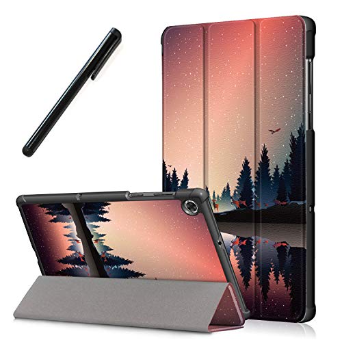 XTstore Hülle für Lenovo Tab M10 FHD Plus (10,3 Zoll), Ultra Schlank PU Leder Tasche Schutzhülle Flip Case Cover mit Auto Schlaf/Wach Funktion für Lenovo Tab M10 FHD Plus TB-X606F/TB-X606X, Wald von XTstore