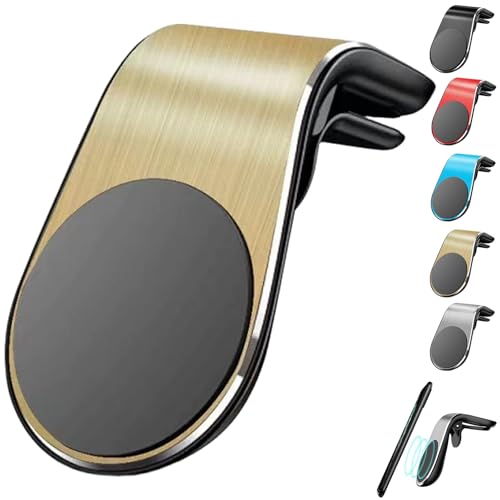 XUANXUANQZ Joyeloo Handyhalterung, Magnethalterung für Handynavigation, L-förmige, drehbare Autohalterung, Universal-Handyhalterung mit Magnet (Gold) von XUANXUANQZ