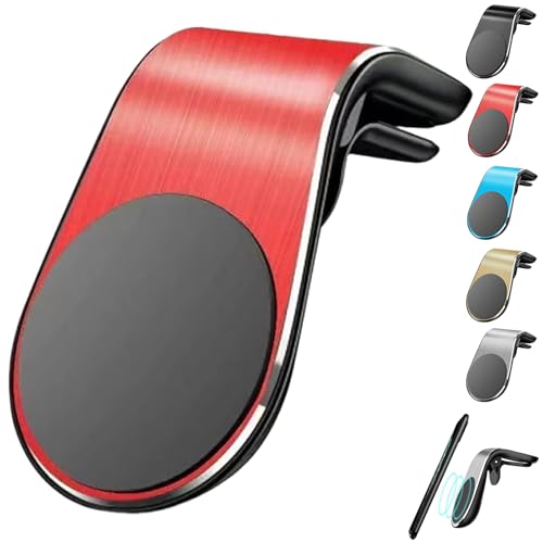 XUANXUANQZ Joyeloo Handyhalterung, Magnethalterung für Handynavigation, L-förmige, drehbare Autohalterung, Universal-Handyhalterung mit Magnet (Rot) von XUANXUANQZ