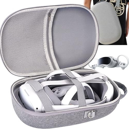 XUBX PICO 4 VR Tasche, Passender Schultergurt Für Einfaches Reisen, Hard Carrying Case for PICO 4 Accessories, Case for PICO 4 VR Headset, Carry Bag for VR Gaming Headset and Controllers von XUBX