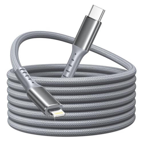 USB C Lightning Kabel 3M, Lang iPhone Ladekabel USB C [MFi Zertifiziert] Power Delivery Usbc auf Lightning Schnellladekabel Fast Lightning USB C Kabel für iPhone 14/13/12 Pro Max Plus/11/XS/8/7/6 iPad von XUDUO