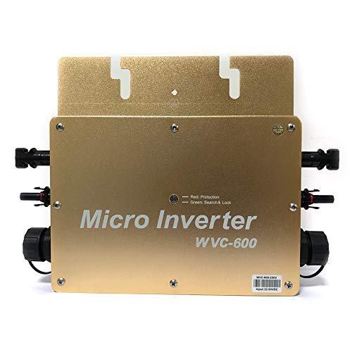 600W Micro Wechselrichter, Solar Inverter AC Digitales Steuerungssystem IP65 Wasserdicht Mehrfaches Paralleles Stapeln Hochleistungs-MPPT-Nachführung von XUEMANSHOP