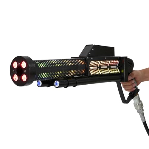 Nebelmaschine, CO2 Handnebelmaschine mit 4 Farben LED RGB Light, Sprühweite 6-7m, für Konzerte, Bühnenauftritte, Bars, Nachtclubs von XUEMANSHOP