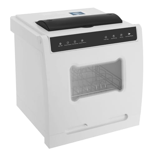 Tischgeschirrspüler, Mini Geschirrspüler mit 4 Waschmodi, Touch Control, Leistungsstarke Reinigungsvorrichtung, Sterilisationsfunktion, für Wohnungen, Schlafsäle von XUEMANSHOP