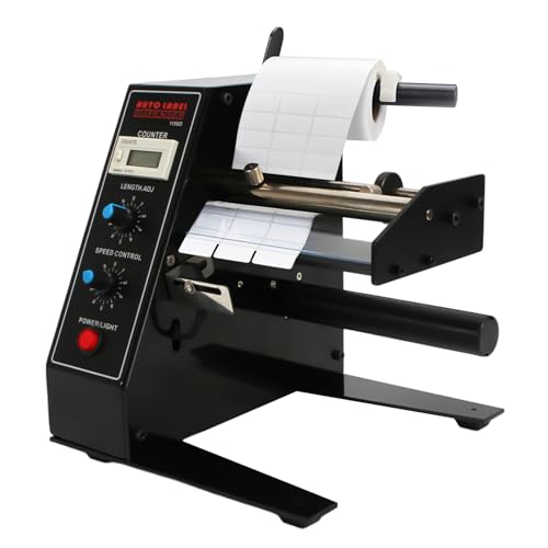 XUEMANSHOP Automatische Etikettenspender, Etikettiermaschine mit Rolle, Länge 4-200mm, Breite 6-140mm, Automatische Zählung von XUEMANSHOP
