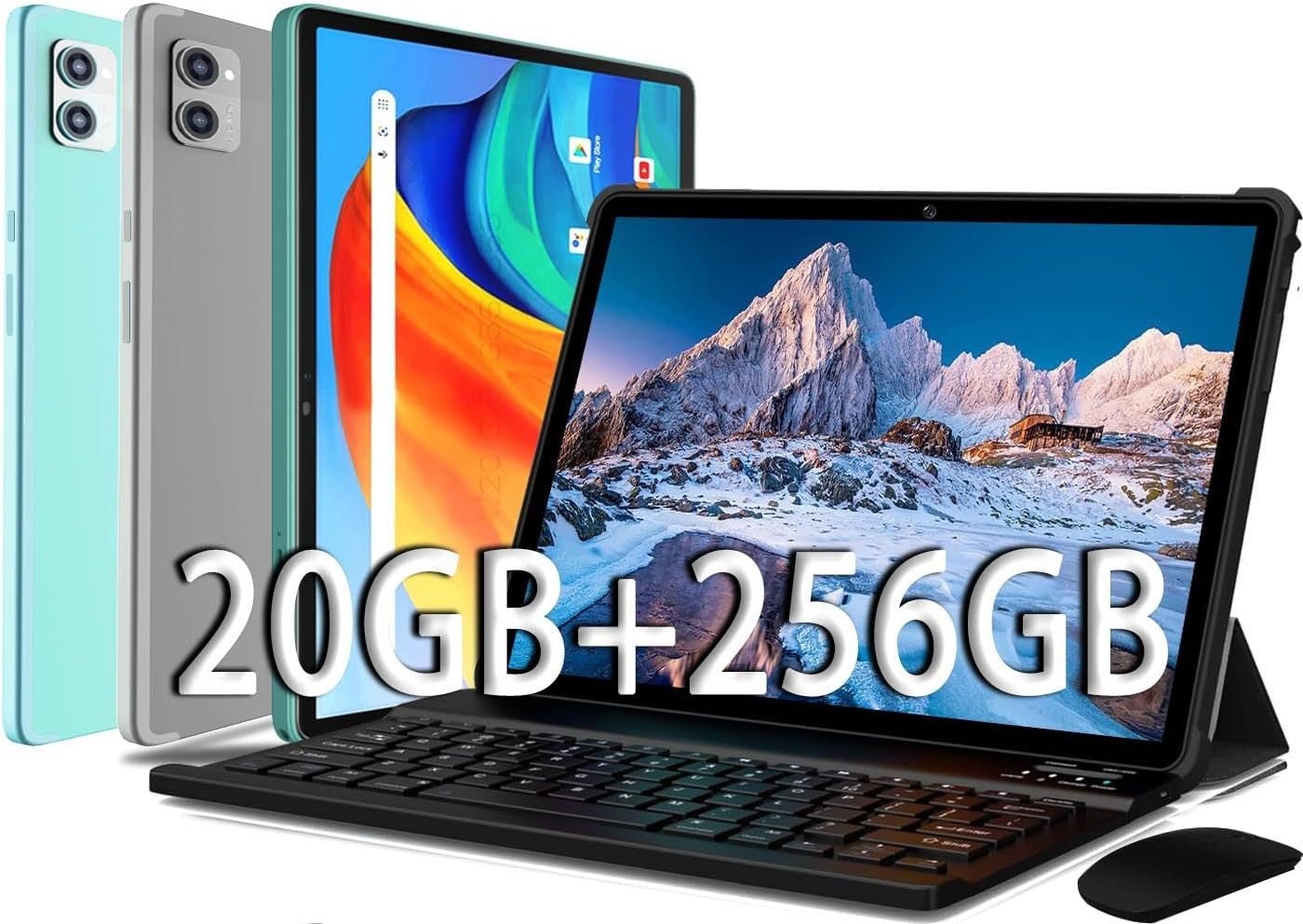XUEMI (TF 1 TB), 2-in-1 Tablet Mit Tastatur Maus Octa-Core 2,0 GHz Tablet (10, 256 GB, Android 13, Mit 2,4G+5G WiFi, 1280 x 800 IPS HD, 7000 mAh, Typ-C/GPS/OTG)" von XUEMI