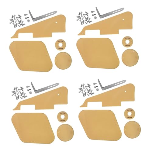 4 Satz Creme Pickguard/Hohlraum/Schalter Abdeckungen/Pickup Selector Platte/Halterung/Schrauben für LP Style Gitarre von XUJIAN