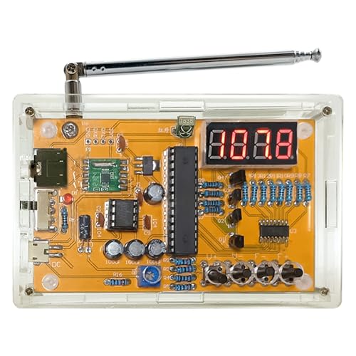 XUJIAN DIY FM Radio Bausatz Digital Tube Display DIY Löten Elektronikproduktion Einzelchip-Mikrocontroller-Trainingsbauteile Einstellbare Frequenz-PCB-Lötprojektpraxis Löt- XUJIAN DIY FM Radio Bausatz Digital Tube Display DIY Löten Elektronikproduktion Einzelchip-Mikrocontroller-Trainingsbauteile Einstellbare Frequenz-PCB-Lötprojektpraxis Löt- von XUJIAN