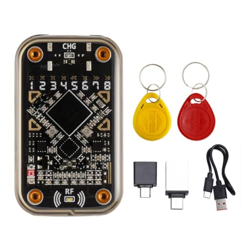 XUJIAN RFID-Smart-Chip-Lesegerät + 5200/8268 Schlüsselanhänger Chameleon Ultra Kontaktloser Smartcard-Emulator 125 kHz 13,56 MHz Ausweis-Dekodierung von XUJIAN