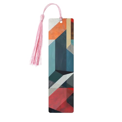 Abstrakter geometrischer Druck, doppelseitig, bedrucktes Holz-Lesezeichen für Herren und Damen, Lesezeichen, Zubehör, Buchliebhaber Abstrakter geometrischer Druck, doppelseitig, bedrucktes Holz-Lesezeichen für Herren und Damen, Lesezeichen, Zubehör, Buchliebhaber von XULLZH