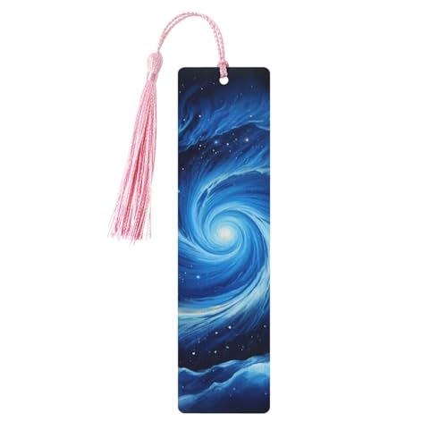 Blauer Galaxie-Druck, doppelseitig bedrucktes Holz-Lesezeichen für Herren und Damen, Lesezeichen, Zubehör, Buchliebhaber Blauer Galaxie-Druck, doppelseitig bedrucktes Holz-Lesezeichen für Herren und Damen, Lesezeichen, Zubehör, Buchliebhaber von XULLZH