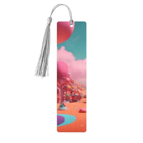 Candy Paradise Print Doppelseitiges bedrucktes Holz-Lesezeichen für Herren und Damen, Lesezeichen, Zubehör, Buchliebhaber Candy Paradise Print Doppelseitiges bedrucktes Holz-Lesezeichen für Herren und Damen, Lesezeichen, Zubehör, Buchliebhaber von XULLZH