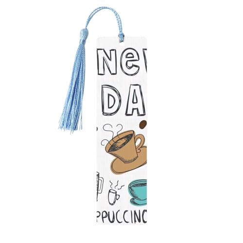 Delicious Coffee Print Doppelseitiges bedrucktes Holz-Lesezeichen für Herren und Damen, Lesezeichen, Zubehör, Buchliebhaber Delicious Coffee Print Doppelseitiges bedrucktes Holz-Lesezeichen für Herren und Damen, Lesezeichen, Zubehör, Buchliebhaber von XULLZH