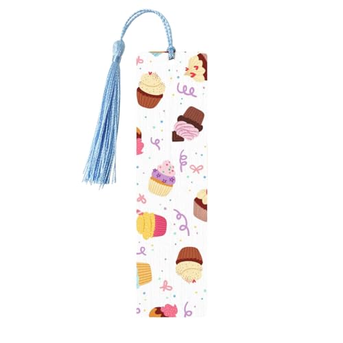 Delicious Cupcake-Druck, doppelseitig bedrucktes Holz-Lesezeichen für Herren und Damen, Lesezeichen, Zubehör, Buchliebhaber Delicious Cupcake-Druck, doppelseitig bedrucktes Holz-Lesezeichen für Herren und Damen, Lesezeichen, Zubehör, Buchliebhaber von XULLZH