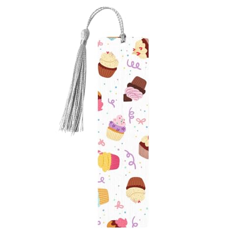 Delicious Cupcake-Druck, doppelseitig bedrucktes Holz-Lesezeichen für Herren und Damen, Lesezeichen, Zubehör, Buchliebhaber Delicious Cupcake-Druck, doppelseitig bedrucktes Holz-Lesezeichen für Herren und Damen, Lesezeichen, Zubehör, Buchliebhaber von XULLZH