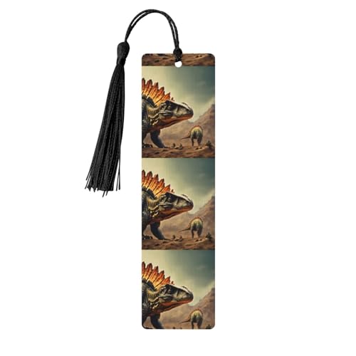 Doppelseitiges bedrucktes Holz-Lesezeichen mit Dinosaurier-Druck, für Herren und Damen, Lesezeichen, Zubehör, Buchliebhaber Doppelseitiges bedrucktes Holz-Lesezeichen mit Dinosaurier-Druck, für Herren und Damen, Lesezeichen, Zubehör, Buchliebhaber von XULLZH