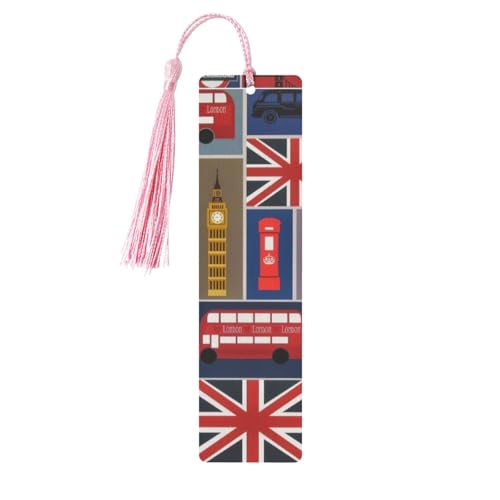 England-Symbole, doppelseitig, bedrucktes Holz-Lesezeichen für Herren und Damen, Lesezeichen, Zubehör, Buchliebhaber England-Symbole, doppelseitig, bedrucktes Holz-Lesezeichen für Herren und Damen, Lesezeichen, Zubehör, Buchliebhaber von XULLZH
