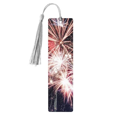 Explosionsfeuerwerk-Druck, doppelseitig, bedrucktes Holz-Lesezeichen für Herren und Damen, Lesezeichen, Zubehör, Buchliebhaber Explosionsfeuerwerk-Druck, doppelseitig, bedrucktes Holz-Lesezeichen für Herren und Damen, Lesezeichen, Zubehör, Buchliebhaber von XULLZH