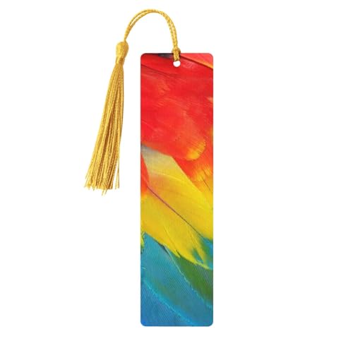 Fantastischer Papageienfeder-Druck, doppelseitig bedrucktes Holz-Lesezeichen für Herren und Damen, Lesezeichen, Zubehör, Buchliebhaber Fantastischer Papageienfeder-Druck, doppelseitig bedrucktes Holz-Lesezeichen für Herren und Damen, Lesezeichen, Zubehör, Buchliebhaber von XULLZH