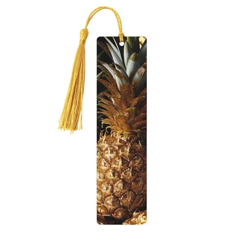 Goldfarbener Glitzer-Lesezeichen mit Ananas-Motiv, doppelseitig, bedruckt, für Herren und Damen, Lesezeichen, Zubehör, Buchliebhaber Goldfarbener Glitzer-Lesezeichen mit Ananas-Motiv, doppelseitig, bedruckt, für Herren und Damen, Lesezeichen, Zubehör, Buchliebhaber von XULLZH