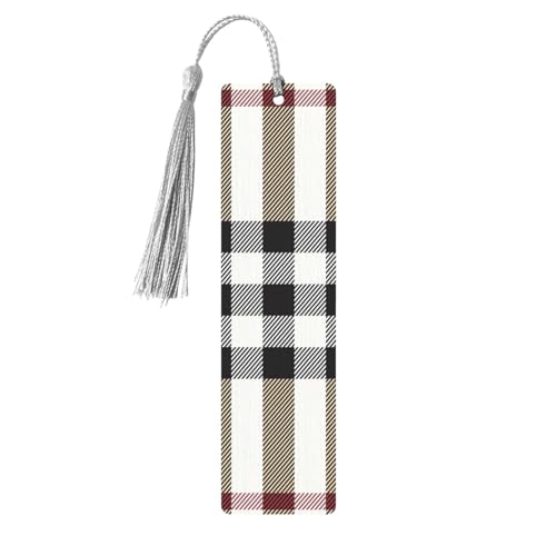 Graues kariertes Linien-Druck, doppelseitig bedrucktes Holz-Lesezeichen für Herren und Damen, Lesezeichen, Zubehör, Buchliebhaber Graues kariertes Linien-Druck, doppelseitig bedrucktes Holz-Lesezeichen für Herren und Damen, Lesezeichen, Zubehör, Buchliebhaber von XULLZH