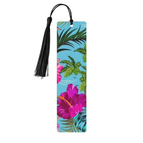 Hello Hawaii Print Doppelseitiges bedrucktes Holz-Lesezeichen für Herren und Damen, Lesezeichen, Zubehör, Buchliebhaber Hello Hawaii Print Doppelseitiges bedrucktes Holz-Lesezeichen für Herren und Damen, Lesezeichen, Zubehör, Buchliebhaber von XULLZH