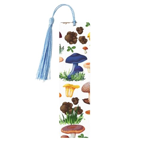 Japanisches Malerei-Pilz-Druck, doppelseitig, bedrucktes Holz-Lesezeichen für Herren und Damen, Lesezeichen, Zubehör, Buchliebhaber Japanisches Malerei-Pilz-Druck, doppelseitig, bedrucktes Holz-Lesezeichen für Herren und Damen, Lesezeichen, Zubehör, Buchliebhaber von XULLZH