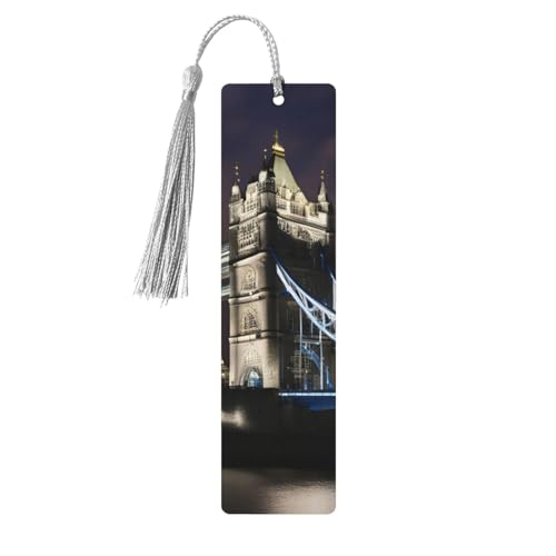 Lesezeichen aus Holz, Motiv: Tower Bridge in London, doppelseitig, bedruckt, für Herren und Damen, Lesezeichen, Zubehör, Buchliebhaber Lesezeichen aus Holz, Motiv: Tower Bridge in London, doppelseitig, bedruckt, für Herren und Damen, Lesezeichen, Zubehör, Buchliebhaber von XULLZH