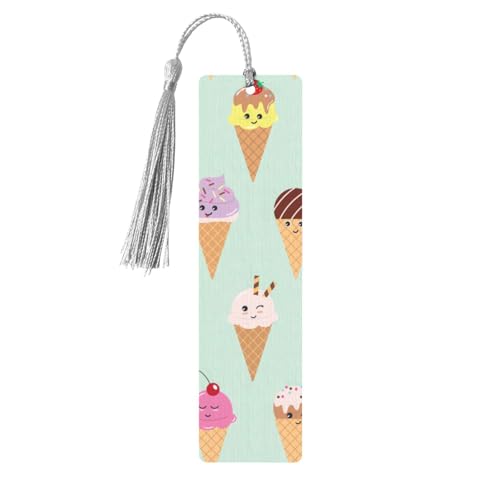 Lesezeichen mit Eiscreme-Motiv, doppelseitig, bedruckt, für Herren und Damen, Lesezeichen, Zubehör, Buchliebhaber Lesezeichen mit Eiscreme-Motiv, doppelseitig, bedruckt, für Herren und Damen, Lesezeichen, Zubehör, Buchliebhaber von XULLZH
