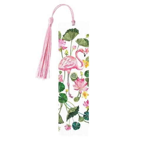Lesezeichen mit Flamingo-Vogelmotiv, rund, Blätter, doppelseitig, bedruckt, für Herren und Damen, Lesezeichen, Zubehör, Buchliebhaber Lesezeichen mit Flamingo-Vogelmotiv, rund, Blätter, doppelseitig, bedruckt, für Herren und Damen, Lesezeichen, Zubehör, Buchliebhaber von XULLZH
