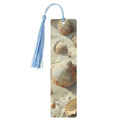 Lesezeichen mit Muschelsanddruck, doppelseitig bedruckt, für Herren und Damen, Lesezeichen, Zubehör, Buchliebhaber Lesezeichen mit Muschelsanddruck, doppelseitig bedruckt, für Herren und Damen, Lesezeichen, Zubehör, Buchliebhaber von XULLZH
