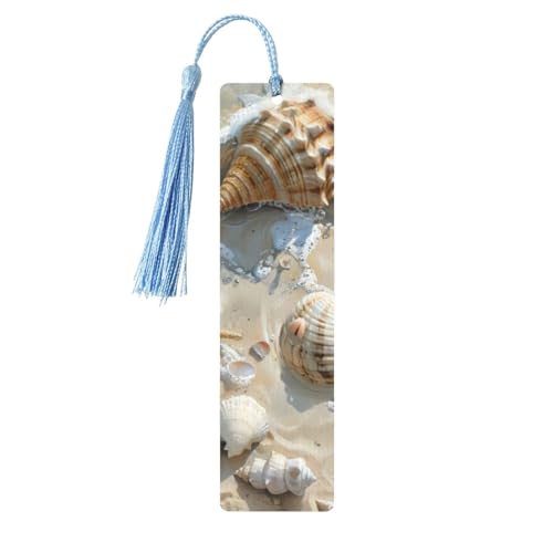 Lesezeichen mit Muschelsanddruck, doppelseitig bedruckt, für Herren und Damen, Lesezeichen, Zubehör, Buchliebhaber Lesezeichen mit Muschelsanddruck, doppelseitig bedruckt, für Herren und Damen, Lesezeichen, Zubehör, Buchliebhaber von XULLZH