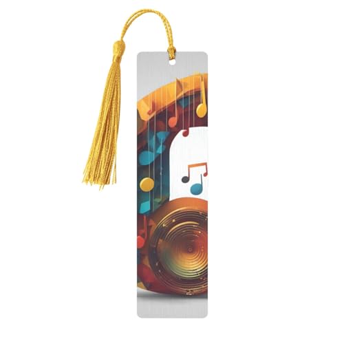 Lesezeichen mit Musiknoten-Druck, doppelseitig, bedruckt, aus Holz, für Herren und Damen, Lesezeichen, Zubehör, Buchliebhaber Lesezeichen mit Musiknoten-Druck, doppelseitig, bedruckt, aus Holz, für Herren und Damen, Lesezeichen, Zubehör, Buchliebhaber von XULLZH