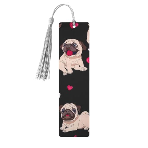 Lesezeichen mit niedlichem Mops-Druck, doppelseitig bedruckt, für Herren und Damen, Lesezeichen, Zubehör, Buchliebhaber Lesezeichen mit niedlichem Mops-Druck, doppelseitig bedruckt, für Herren und Damen, Lesezeichen, Zubehör, Buchliebhaber von XULLZH