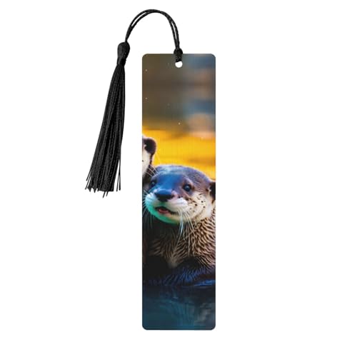 Lesezeichen mit niedlichem braunem Otter-Druck, doppelseitig bedruckt, Holz-Lesezeichen, für Herren und Damen, Lesezeichen, Zubehör, Buchliebhaber Lesezeichen mit niedlichem braunem Otter-Druck, doppelseitig bedruckt, Holz-Lesezeichen, für Herren und Damen, Lesezeichen, Zubehör, Buchliebhaber von XULLZH